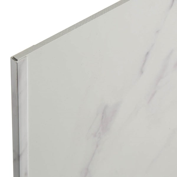 Acp PALISADE JTrim, 94 in L, 0.93 in W, Vinyl, Carrara Marble